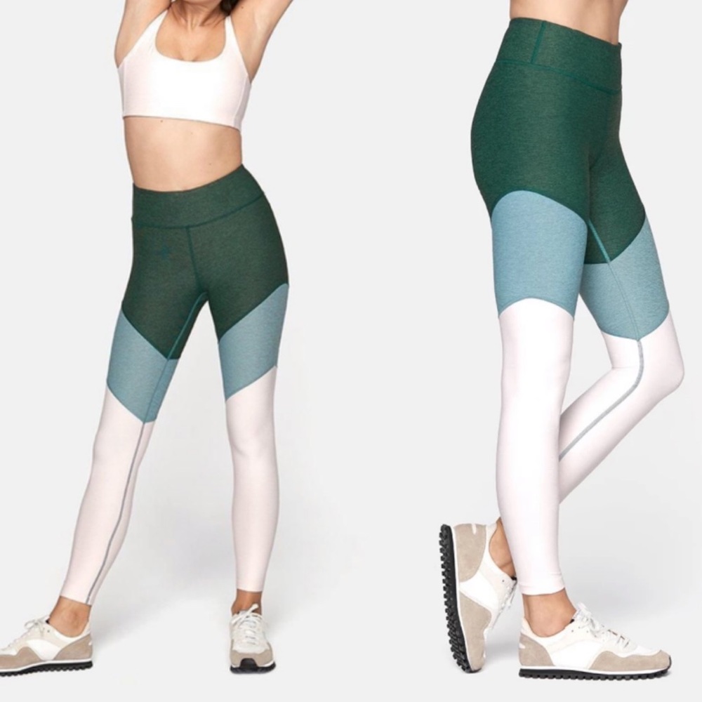 Outdoor Voices 7/8 Springs Leggings green pink S